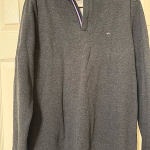 Brooks Brothers Charcoal V-Neck Sweater